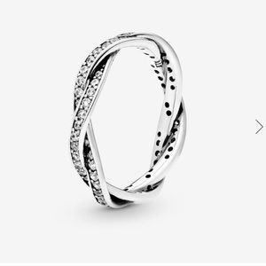 Pandora “Sparkling Twisted Lines” Ring